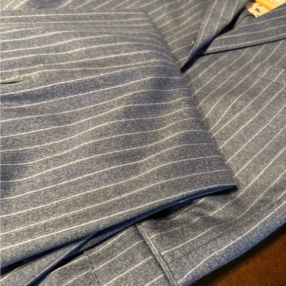 Italian blue/charcoal pin unconstructed wool clean - Picture 12 of 15